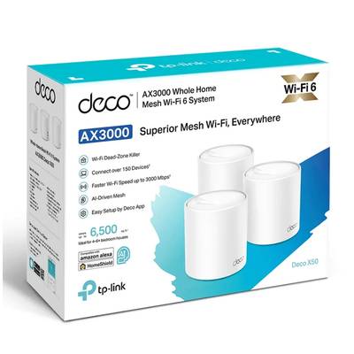 TP-Link Deco X50 AX3000 Whole Home Mesh WiFi 6 System (3 Pack) – TL-DECO X50-3 - Image 1