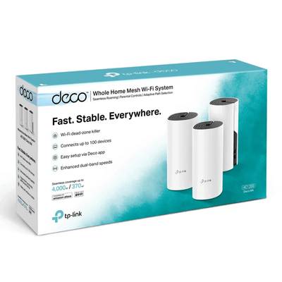 TP-Link Deco M4 AC1200 Whole Home Mesh Wi-Fi System (3 Pack) – TL-DECO M4 (3-PACK) - Image 1