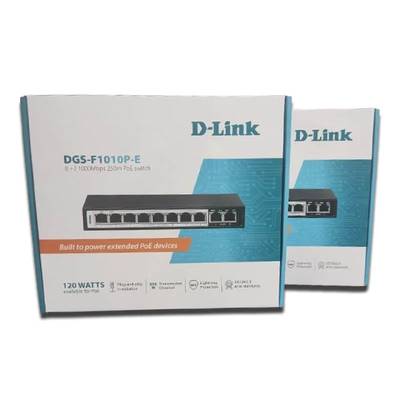 D-Link DGS-1010P-E 8GE PoE+ 2GE Uplink 250m PoE Switch - Image 1