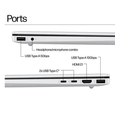 HP OmniBook 5 LaptopAI 16-af1017wm, Intel Ultra 7 255U, 16GB (Onboard), 1TB SSD, Win 11 Home, 16″ 2K IPS Touch Screen - Image 3