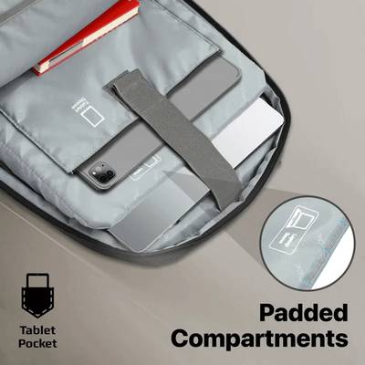 Promate 15.6″ Heavy Duty Lightweight Laptop Backpack w/ Multiple Large Compartments - Image 2