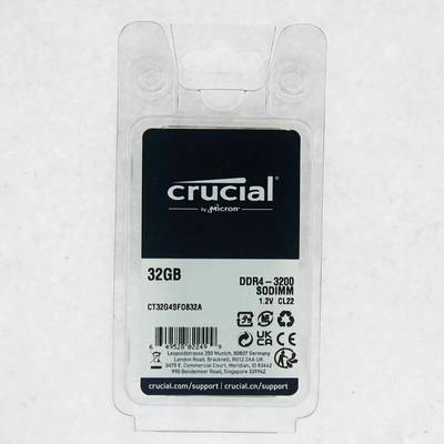 Crucial 32GB DDR4 3200 MHz SODIMM Laptop Memory - Image 1