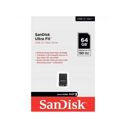 SanDisk Ultra Fit 64GB 3.1 USB Flash Drive - Image 1