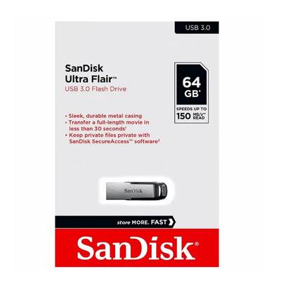 SanDisk Ultra Flair 64GB USB 3.0 Flash Drive - Image 1