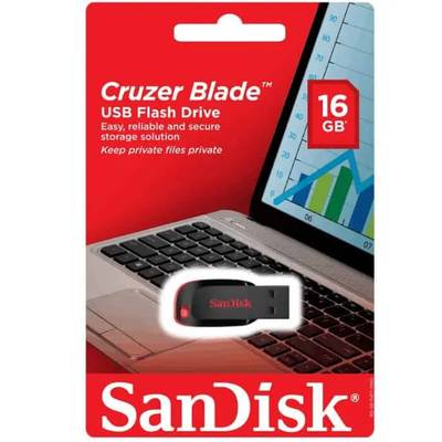 Sandisk 16GB Cruzer Blade USB Flash Disk - Image 1