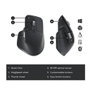 Logitech MX Keys S Wireless and Bluetooth Keyboard + Palmrest and Mouse Rechargeable Combo – - Image 3
