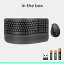 Logitech Wave Keys and Lift Combo Wireless and Bluetooth Keyboard and Mouse Combo - Image 3