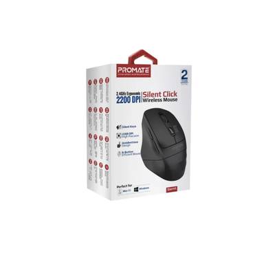 Promate 2.4GHz Ergonomic 2200 DPI Silent Click Wireless Mouse-SAMIT - Image 1