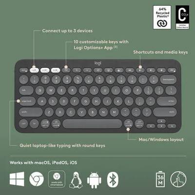 Logitech Pebble Keys 2 K380S Wireless Keyboard - Image 4