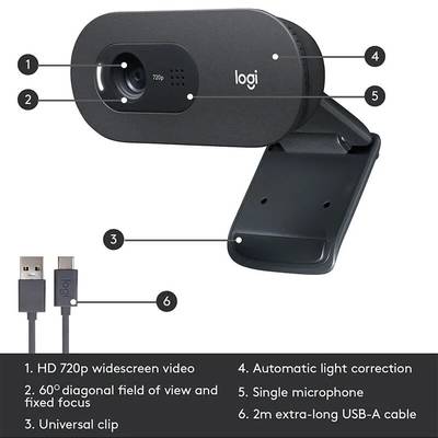 Logitech C505 WebCam - Image 2