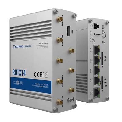 Teltonika RUTX14 LTE 4G CAT12 Dual-Band Industrial Router with GPS and Bluetooth