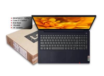 Lenovo IdeaPad 3 14ITL6 Intel Core i7-1165G7 8GB Ram 1TB HDD 14 inch screen 82H700N3UE