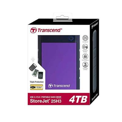 Transcend 4TB External Hard Disk-Purple