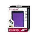 Transcend 4TB External Hard Disk-Purple