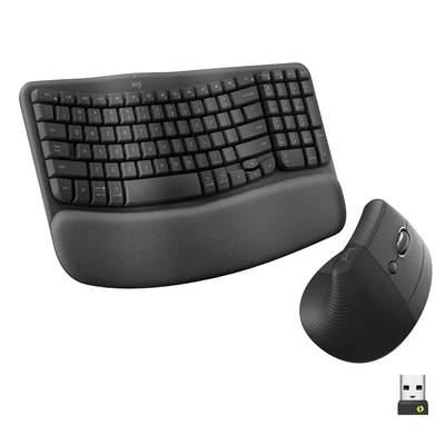 Logitech Wave Keys and Lift Combo Wireless and Bluetooth Keyboard and Mouse Combo