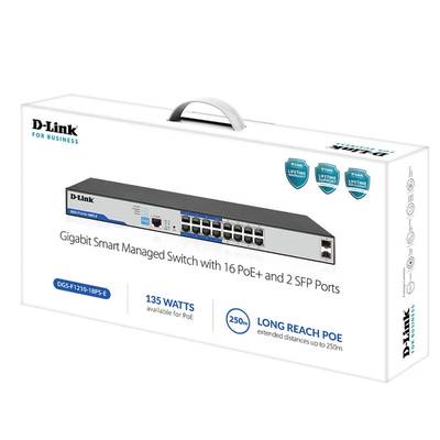 D-Link DGS-F1210-18PS 18-Port Gigabit PoE+ Managed Switch